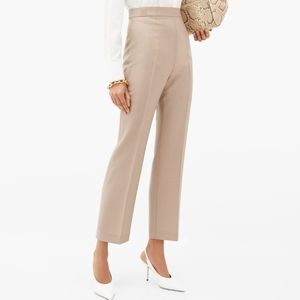 Fendi Mohair High-Waist Slim-Leg Pants.